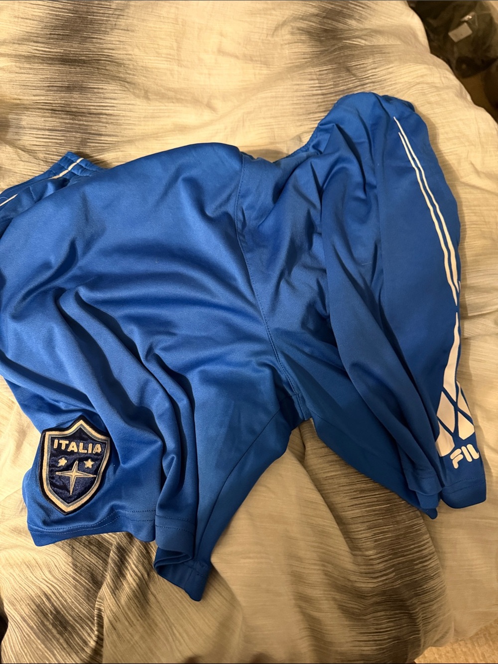 Fila Kids Royal Blue Athletic Shorts with Italia Patch